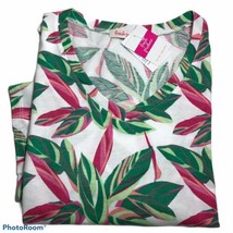 Fresh Produce Women’s S/S V-Neck T-Shirt.Rainbow Foliage.White.Sz.L.NWT - £36.09 GBP