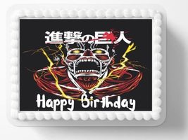 Anime Manga Edible Image Cake Topper Frosting Sheet Icing Paper Birthday... - £13.13 GBP