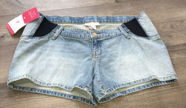 Isabel Maternity Denim Shorts W/ Expandable Side Panels Size 10 NWT - £7.38 GBP