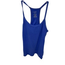 Aeropostale Womens Size XL Tank Top Shirt Bra Built In Lace Trim Racerback Blue - £8.17 GBP