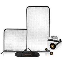 L Screen Baseball Pitching Net For Batting Cage | Pitching Screen With W... - $216.59