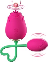 Rose Sex Stimulator for Women G Spot Vibrator, 2 in 1 Adult Rose Sex Toy - £15.45 GBP