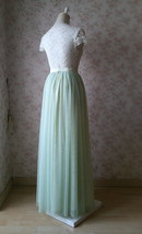 LIGHT GREEN Full Tulle Skirt Bridesmaid Custom Plus Size Tulle Skirts image 9