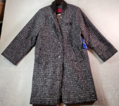 London Fog Coat Womens Size 10 Gray Black Wool Long Sleeve Pockets Butto... - $62.75