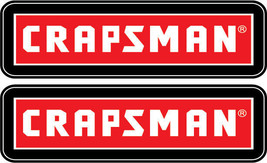 (2) 1&quot; x 4&quot;  CRAPSMAN Parody Toolbox Logo Decals American Made - £4.73 GBP
