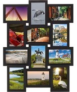 12 Opening Collage Frame Displays 4x6 and Six 6x4 Inch Photos Black - £38.10 GBP