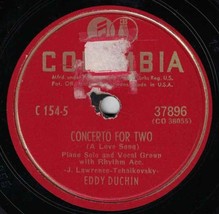 Eddy Duchin w/ Vocal Group 78 Concerto For Two / On The Isle Of May SH2E - £5.41 GBP