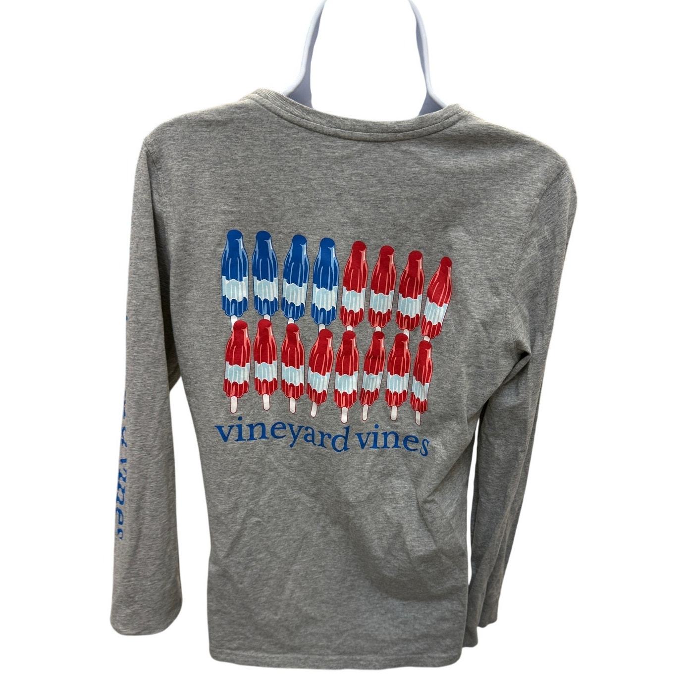 VINEYARD VINES Women M Popsicle Flag Long Sleeve Shirt 4th Of July Item image 2
