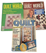 Magazines Quilt Quilting Patterns Book Design World 3 1980s Vintage Crafts - £11.10 GBP