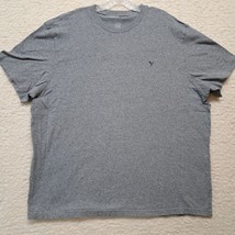 American Eagle Shirt Men 2XL Gray Grey Super Soft Standard Fit Short Sleeve - £9.20 GBP