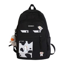 Fashion Women Rucksack Cow Print Girl Waterproof Backpack Kawaii College Bookbag - £38.43 GBP