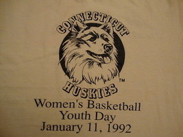 Vintage Connecticut UConn Huskies Basketball 1992 Coca Cola Soft thin T shirt L - £19.78 GBP