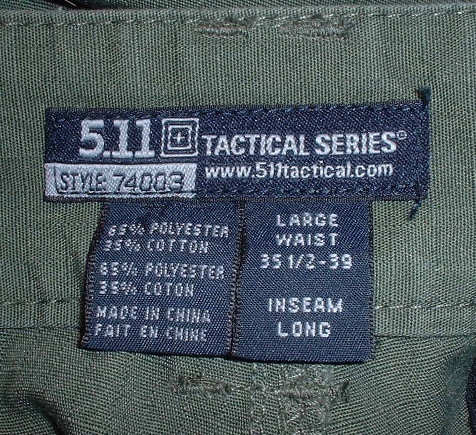 5.11 Tactical trousers OD style 74003 36X33 NWOT Olive Drab ripstop PRC - $65.00