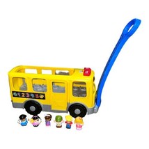 Fisher-Price Little People Big Yellow School Bus Toddler Musical Learning Pull - £14.11 GBP