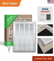 Elegant 16x25 Steel Return Air Grille | Efficient Airflow &amp; Easy Install... - $154.49