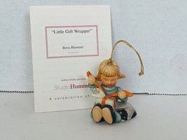 Hummel Christmas ornament figurine goebel Berta Studio COA Little Gift Wrapper - £23.15 GBP
