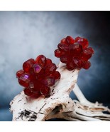 Vintage West Germany red gold tone clip on earrings - €11,43 EUR
