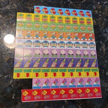 Vintage 1980s Lick N Stick Stamp Stickers Full Sheet Rewards Unicorn Pig... - $40.46