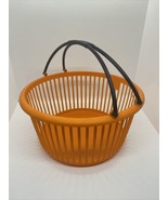 Vintage 1962 Plastic Round Beach Basket Halloween Trick Or Treat Made/Th... - £8.46 GBP