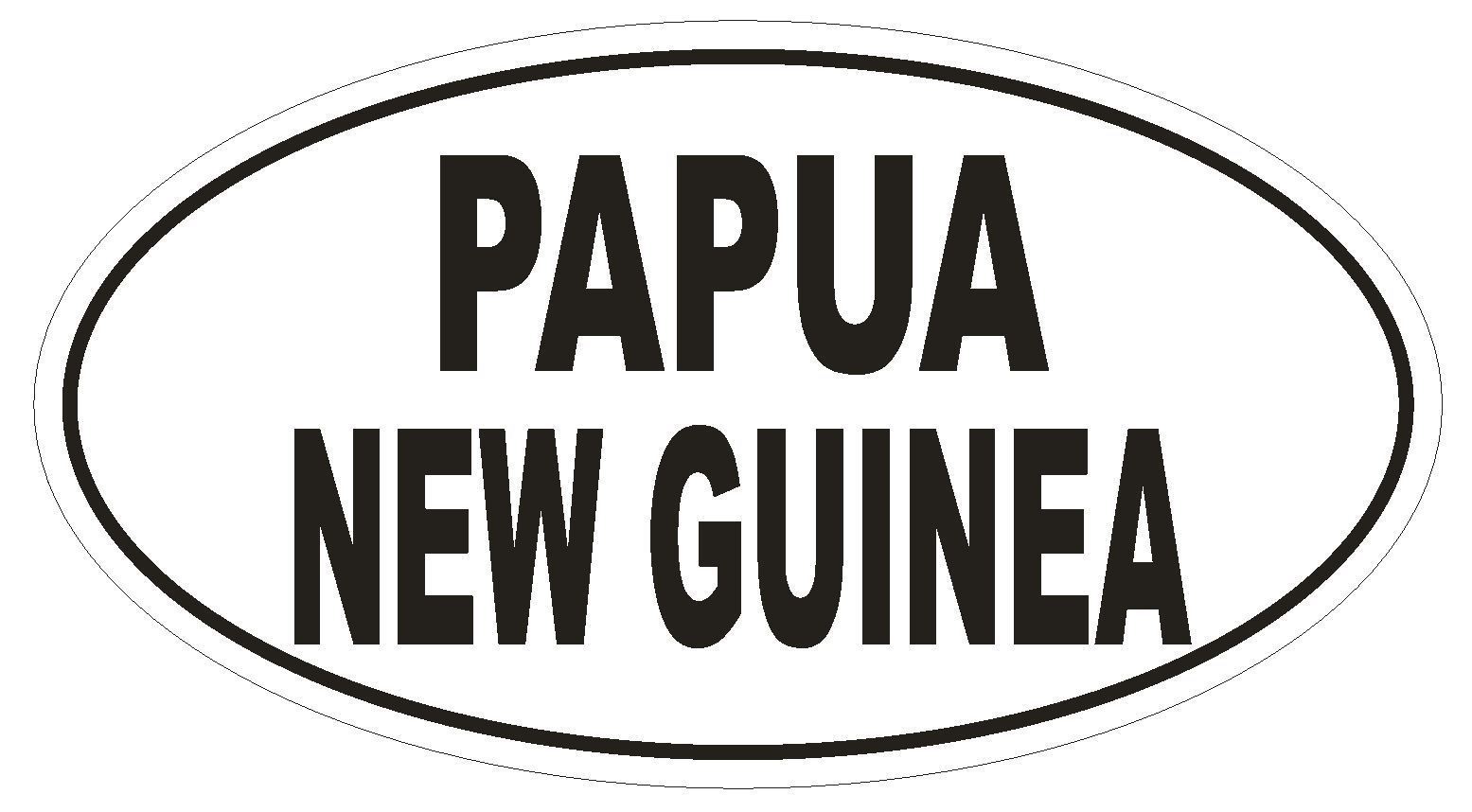 Papua New Guinea Oval Bumper Sticker or Helmet Sticker D2220 Euro Country Code - $1.39 - $75.00