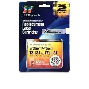 Color Research Compatible Cart for TZe-131 (2-pk) - Compatible w/ Brother TZ-131 - $9.95