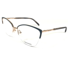 Vera Wang Eyeglasses Frames V507  SL Blue Gold Cat Eye Half Rim 53-16-135 - £52.40 GBP