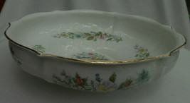 Aynsley Wild Tudor Edwardian Serving Bowl 10 5/8&quot; Floral Gold Fruit - £89.80 GBP