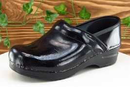 Dansko Size 38 M Black Clog Shoes Patent Leather Women - £20.33 GBP