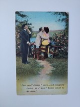Bamforth And Co. England And New York 1911 Parsons Dilemma Postcard Love Humor - £4.85 GBP