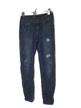 Wax Jeans Size 3 Designed in USA Distressed Blue Pants Straight - £14.78 GBP