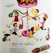 1947 Life Savers Candy Advertisement Fruit Maypole Merry Go Round DWJJ21 - $912.42 MXN