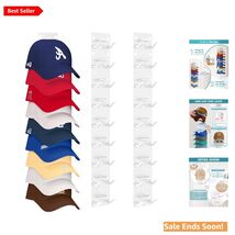 Strong Adhesive Hat Rack: Multi-layer Organizer for Up to 18 Baseball Caps - $21.73