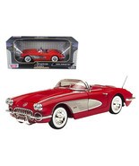 1958 Chevrolet Corvette Convertible Red 1/18 Diecast Model Car by Motormax - £40.82 GBP