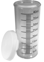 Graduated Vial - Clear Polystyrene Measuring Container, 12 Dram/40 ml, w... - £7.96 GBP+
