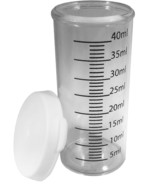 Graduated Vial - Clear Polystyrene Measuring Container, 12 Dram/40 ml, w... - $9.99+