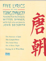 Five Lyrics of the Tang Dynasty, High Voice/Piano, w/ Staircase of Jade, etc - £5.14 GBP