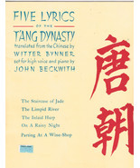 Five Lyrics of the Tang Dynasty, High Voice/Piano, w/ Staircase of Jade, etc - $6.88