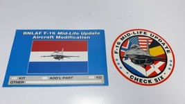 F-16 Mid-Life Update Check Six &amp; RNLAF Aircraft Modification GM Sticker Lot - $7.19