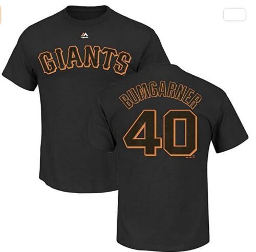 Primary image for Majestic Boys San Francisco Giants Bumgarner #40 Name & Number T-Shirt-Black, M