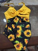 Large maternity sunflower bathing suit - $25.00