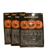 Spirit Halloween Pumpkin Fangs Lot of 3 NEW - $230.01 MXN