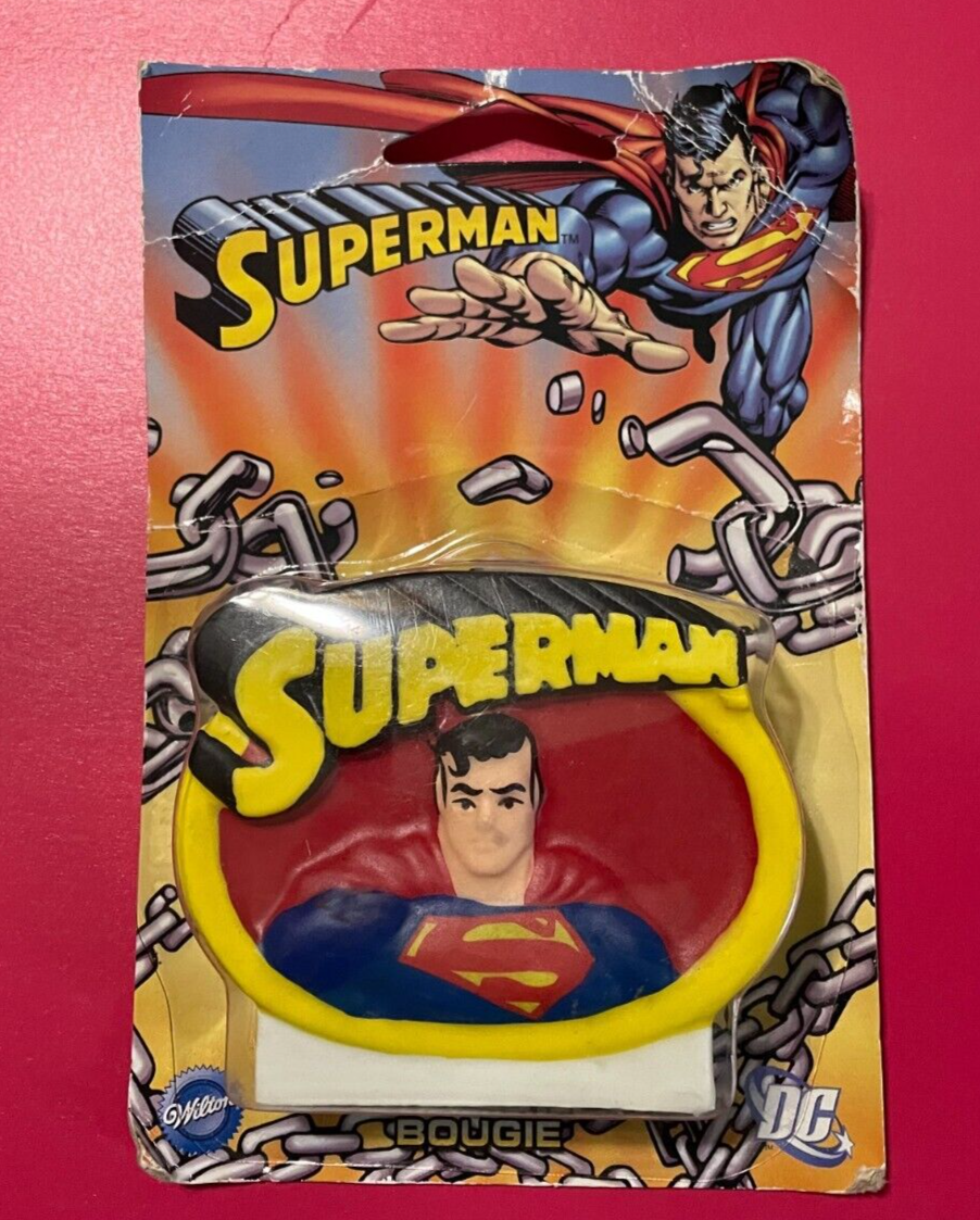 Primary image for Wilton Superman Birthday Candle 1990's Old Store Stock New DC Comics Vintage 