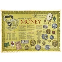 Vtg Placemat Advertising Interesting Facts About Money The Winchester Bank Ky - £7.56 GBP