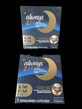 Always ZZZ Overnight Disposable Period Underwear S-M Black for Women&#39;s 2... - $25.24 CAD