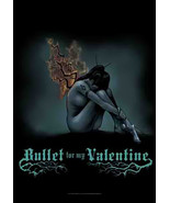 Bullet For My Valentine Poster Flag Burning Wings - $377.73 MXN