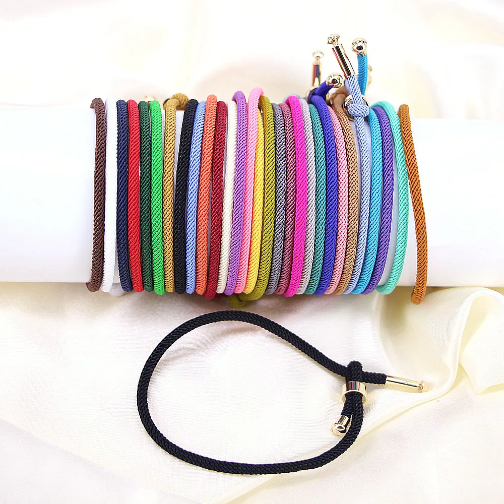 50PCS, Colorful Thread Rope Couple Bracelet Gold Copper Milan Adjustable Thread  - £72.86 GBP