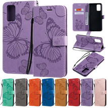 Flip Butterfly Leather Card Case Cover for Samsung Note 20 Ultra/S20+/S9/S8/A71 - £36.36 GBP