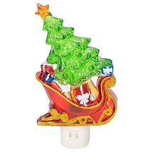 Sleigh with Christmas Tree Swivel Plug Night Light 6.5 Inch - $27.70