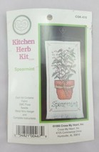 Vintage Cross Stitch Kit Spearmint My Heart Hanger Kitchen Herb 1995 CSK-410 - £8.89 GBP