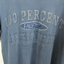 Vintage Pepsi Shirt Mens Size large - XL blue 90s embroidery single stit... - $17.00